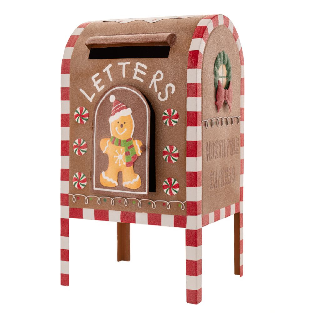 Decorazione di Natale in vendita Cassetta della posta in metallo Gingerbread