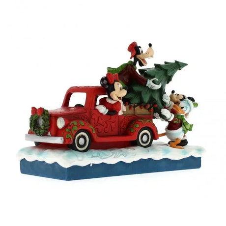 Jim Shore - Furgone rosso con Topolino ed amici