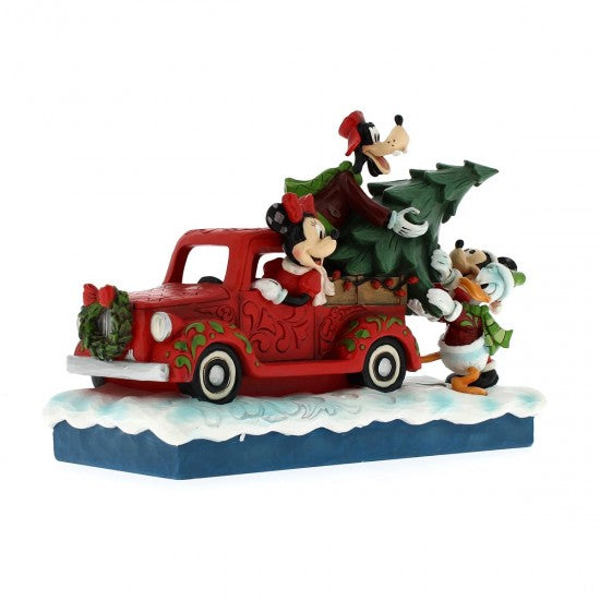 Jim Shore - Furgone rosso con Topolino ed amici
