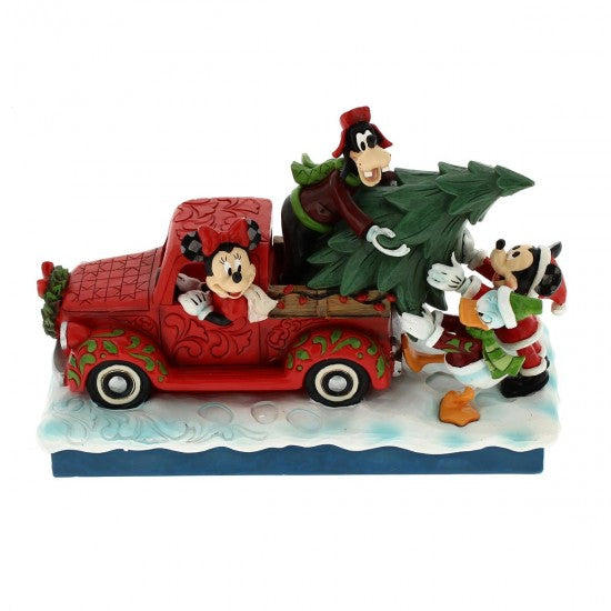 Jim Shore - Furgone rosso con Topolino ed amici