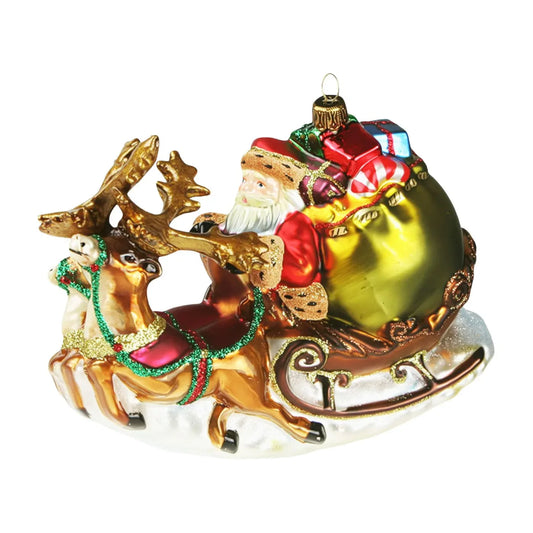 Acquista in Italia Komozja Family Natale 2025 Babbo Natale sulla slitta con le renne