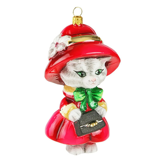 Acquista in Italia Komozja Family Natale 2025 Gatto con un fiocco, una borsetta e un cappello