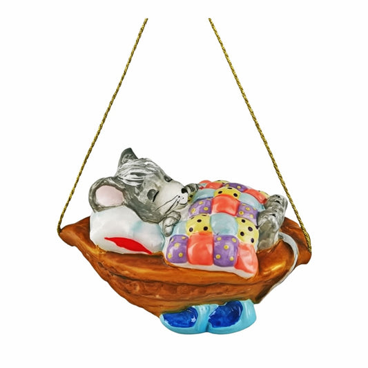 Acquista in Italia Komozja Family Natale 2025 Topo che dorme in un guscio di noce