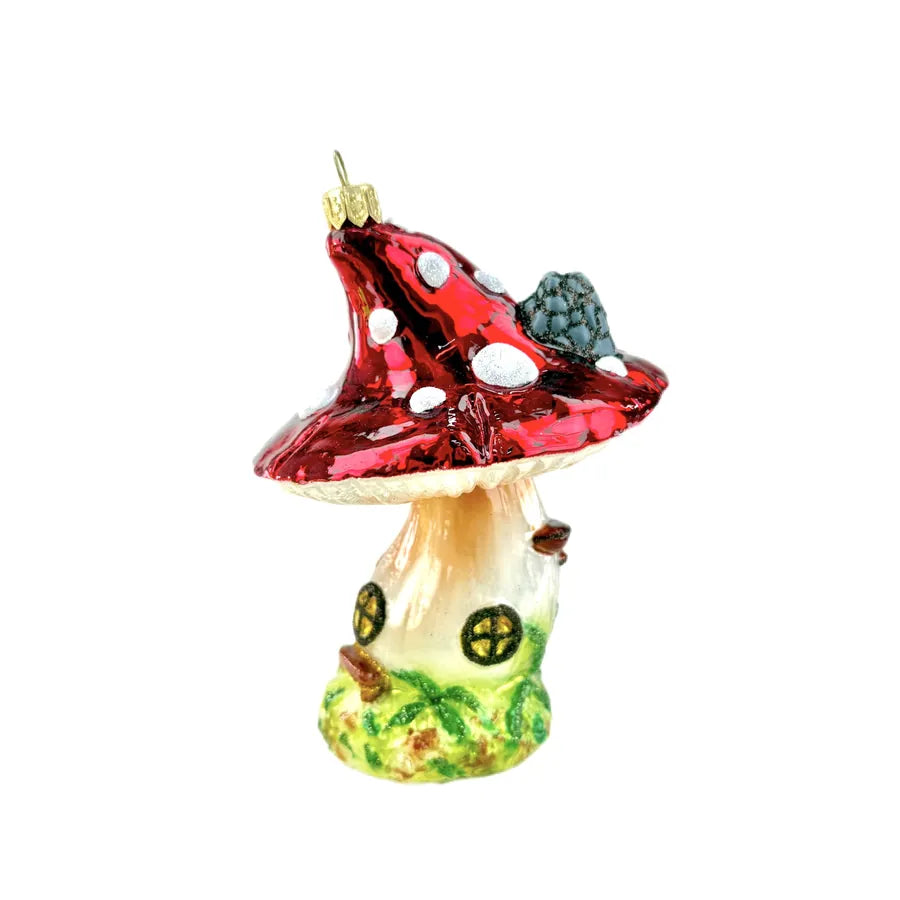 Mushroom House Koronex 2309X Decorazione Natale Vetro