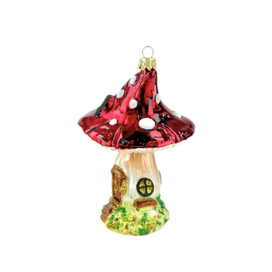 Mushroom House Koronex 2309X Decorazione Natale Vetro
