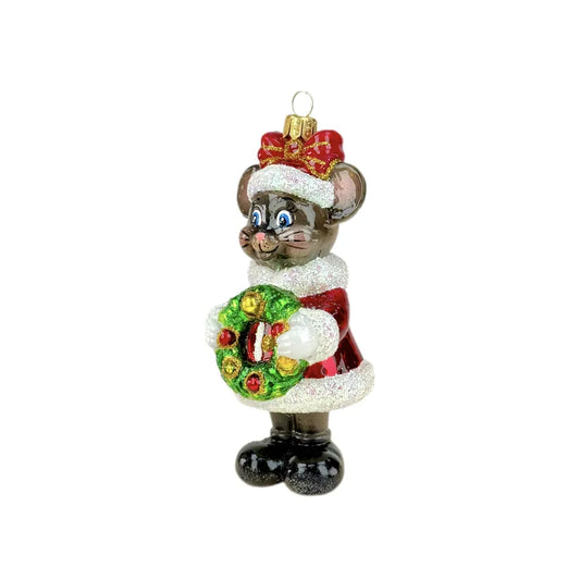 Mouse Koronex 2767X Decorazione Natale Vetro