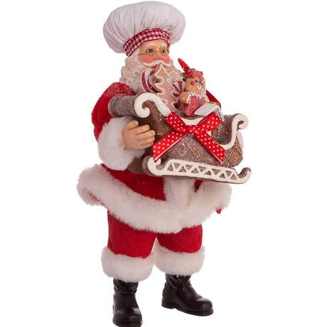 Kurt Adler Fabriché Chef Santa 27 cm – Babbo Natale Chef con Pan di Zenzero | North Pole Christmas Shop®