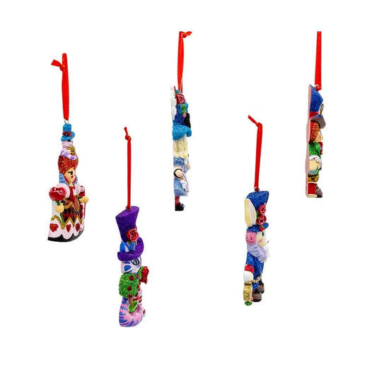 Ornamenti con personaggi di Alice nel Paese delle Meraviglie, 5 assortiti H5906