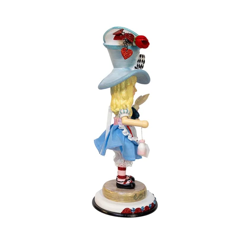Kurt Adler Hollywood Alice Nutcracker 33 cm – Schiaccianoci Alice nel Paese delle Meraviglie | North Pole Christmas Shop®
