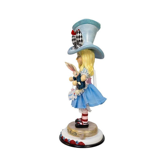 Kurt Adler Hollywood Alice Nutcracker 33 cm – Schiaccianoci Alice nel Paese delle Meraviglie | North Pole Christmas Shop®