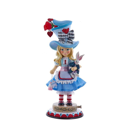 Kurt Adler Hollywood Alice Nutcracker 33 cm – Schiaccianoci Alice nel Paese delle Meraviglie | North Pole Christmas Shop®