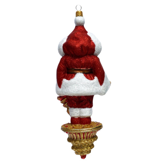 Singing in the Snow Ornamento Albero in Vetro