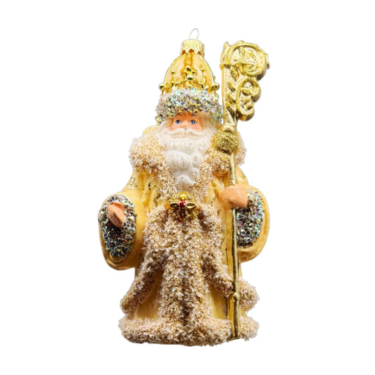 Preordina Christmas Couture Solemn and Majestic Santa Claus Ornamento Albero in Vetro