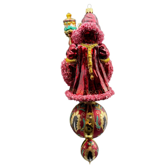 Winter Red on the Wood Ornamento Albero Vintage in Vetro