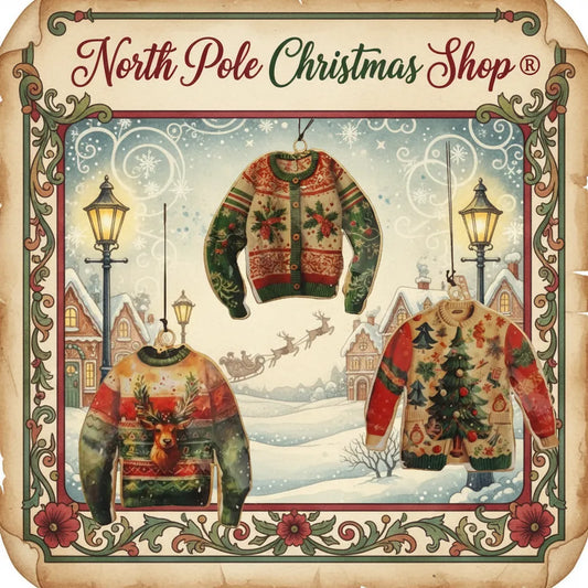 Set 3 Maglioni Natalizi Metallo Vintage | Decorazioni Albero