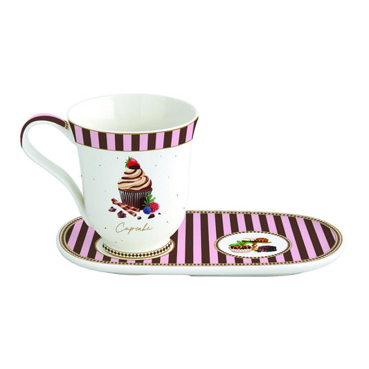 Mug 350 ml con piatto SWEET MOMENTS Easy Life Pozzi Milano