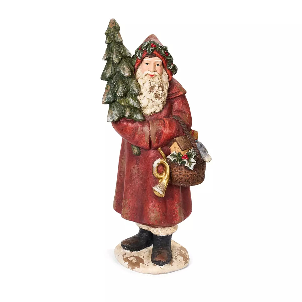 Babbo Natale Con Cestino Nuvole di Stoffa