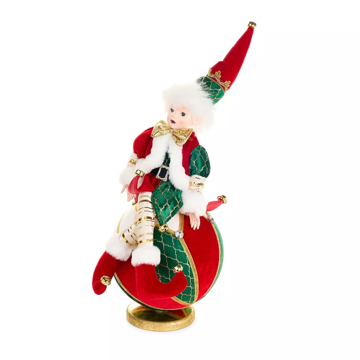 Elfo Seduto Su Palla Nuvole di Stoffa