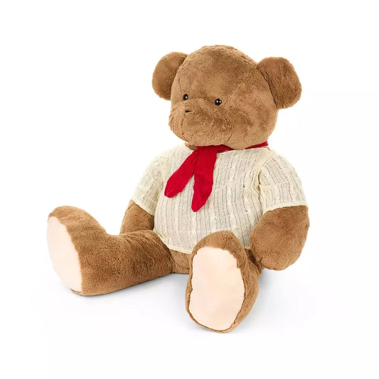 Peluche Orso Maglione Bianco Nuvole di Stoffa