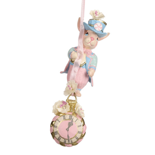 Ornamento Coniglio su orologio vintage Candyland Goodwill B 88156