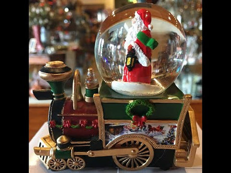 Thomas Kinkade Christmas Train Snowglobe Set of 6