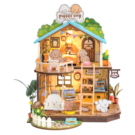 Rolife Puppy'S Cozy Villa Kit Fai-Da-Te Creativo E Decorazione DG169
