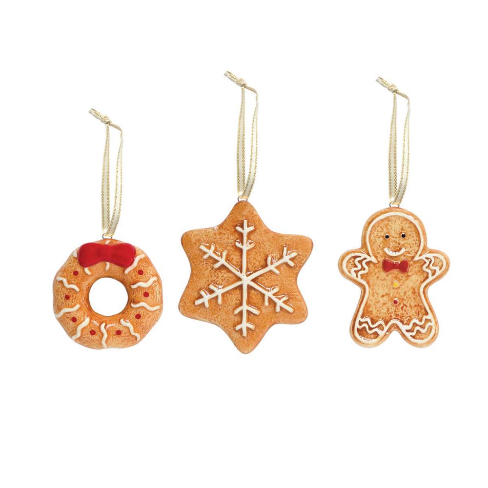 Set 16 decorazioni natalizie in ceramica Christmas Easy Life
