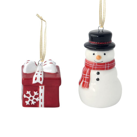 Set 16 decorazioni natalizie in ceramica Christmas Easy Life