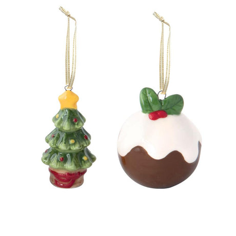 Set 16 decorazioni natalizie in ceramica Christmas Easy Life
