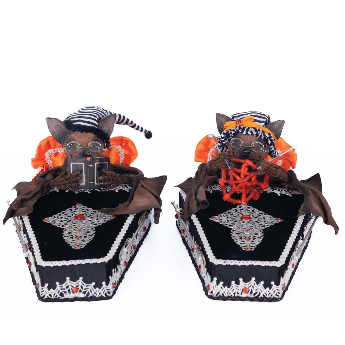 Batsons Bedtime Ass/2 Blk/Or 37Cm - Katherine's Collection Christmas Decoration | North Pole Christmas Shop®