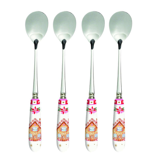 Set 4 cucchiaini con manico in porcellana SWEET CHRISTMAS Easy Life