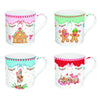 Set 4 mug 300 ml in fine china SWEET CHRISTMAS Easy Life Pozzi Milano
