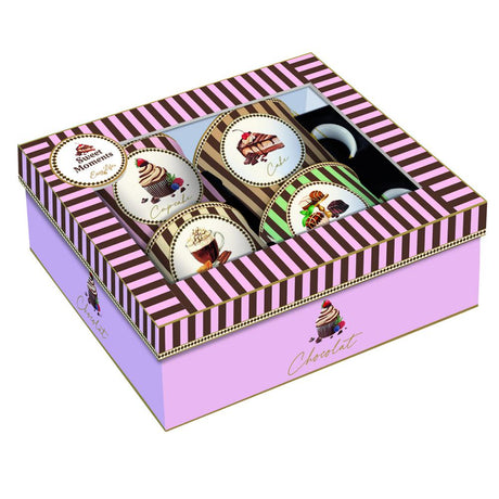 Set 4 mug in fine china Sweet Moments Easy Life