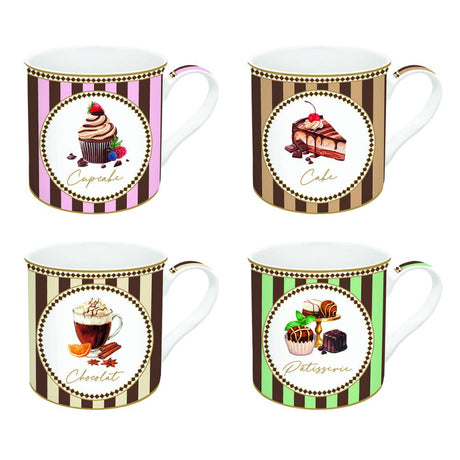 Set 4 mug 300 ml in fine china SWEET MOMENTS Easy Life Pozzi Milano