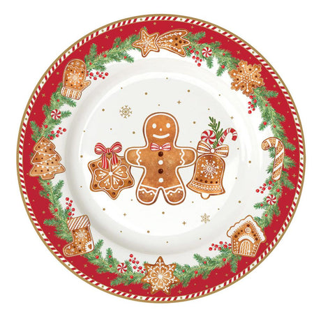 Set 4 piatti dessert in porcellana Fancy Gingerbread Easy Life