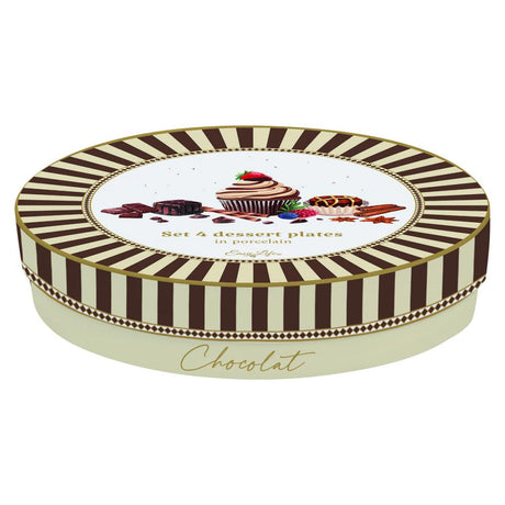 Set 4 piatti dessert in porcellana Sweet Moments Easy Life