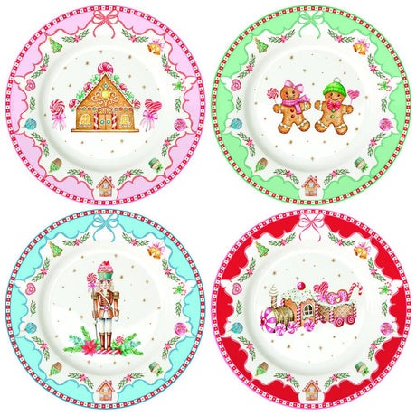Set 4 piatti in porcellana SWEET CHRISTMAS Easy Life Pozzi Milano