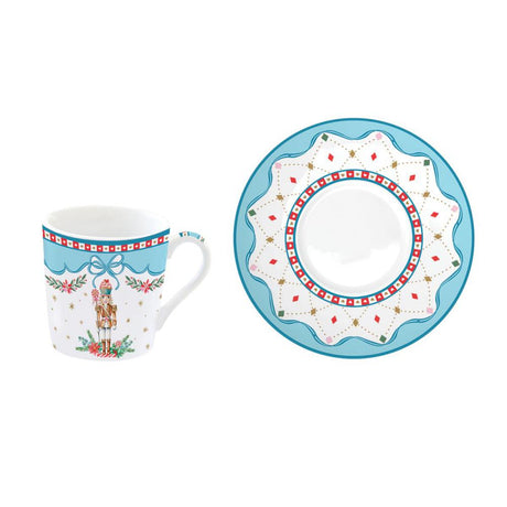 Set 6 tazzine espresso con piattini Sweet Christmas Easy Life