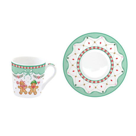 Set 6 tazzine espresso con piattini Sweet Christmas Easy Life