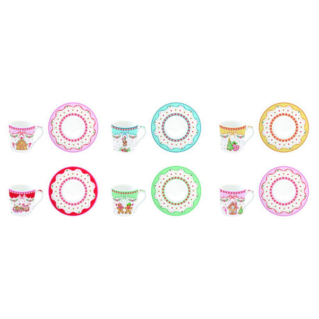 Set 6 tazzine espresso 100 ml con piattini SWEET CHRISTMAS Easy Life