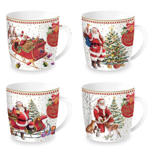 Set di 4 Tazze in scatola di latta Christmas Memories Easy Life