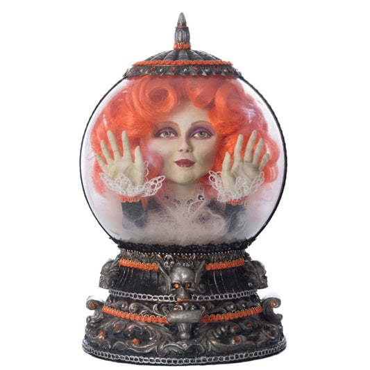 Led Head In Crystal Ball Tt Or/Blk Cm - Katherine's Collection Christmas Decoration | North Pole Christmas Shop®