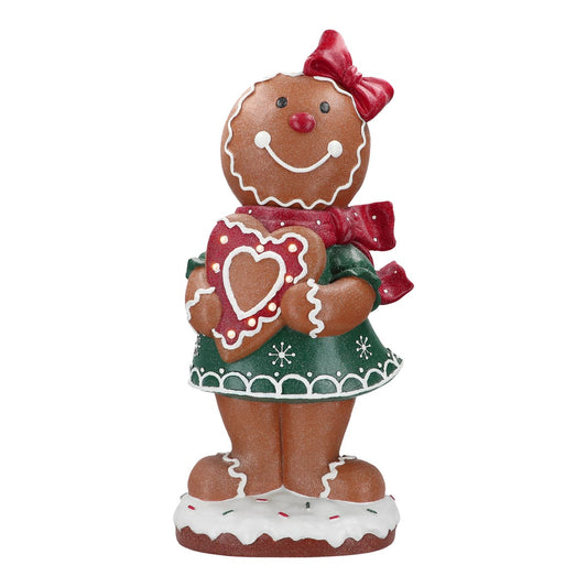 Timstor Bambina di Pan di Zenzero con Cuore a LED – Addobbo Dolce