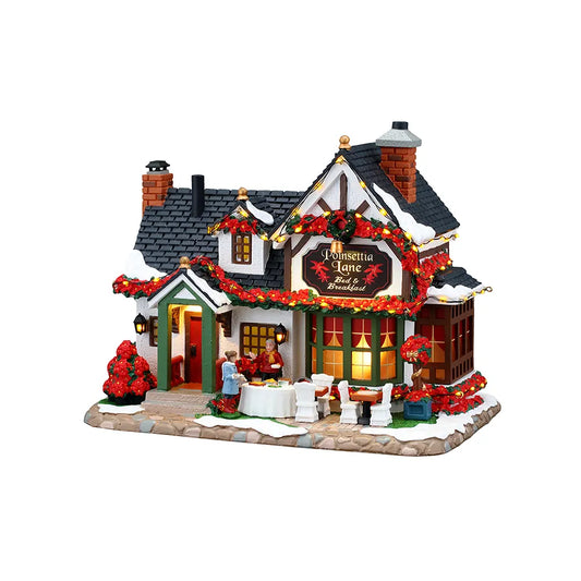 Lemax 65525 Poinsettia Lane Bed | North Pole Christmas Shop