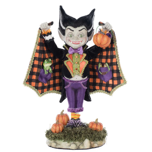 Vlad The Vampire Boy Tt Or/Blk 32Cm - Katherine's Collection Christmas Decoration | North Pole Christmas Shop®