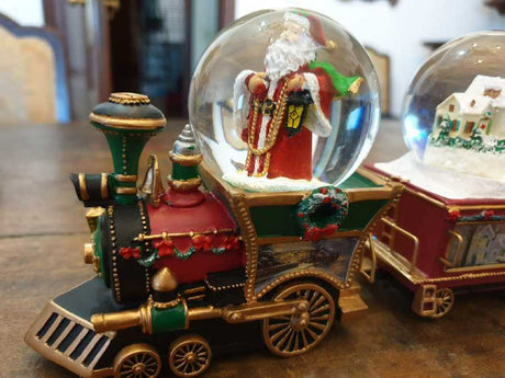 Thomas Kinkade Trenino Natalizio Snowglobe Set di 6