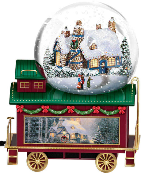 Thomas Kinkade Trenino Natalizio Snowglobe Set di 6