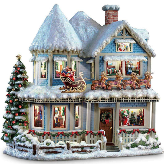 Thomas Kinkade Casa La Storia di Natale Twas the Night Before Christmas