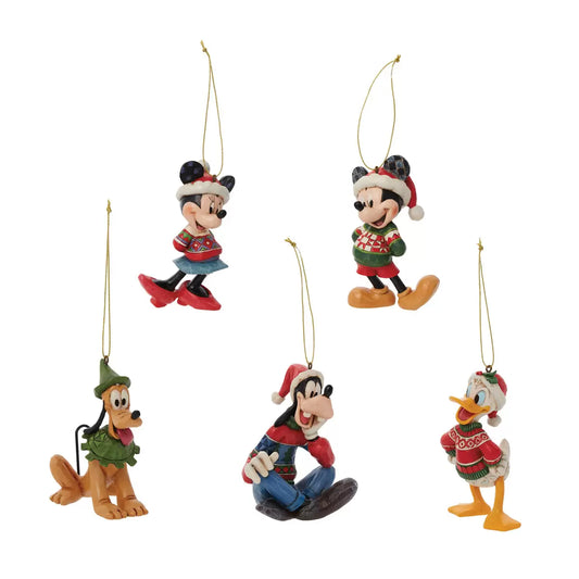 Jim Shore set di 5 ornamenti Topolino ed amici Disney