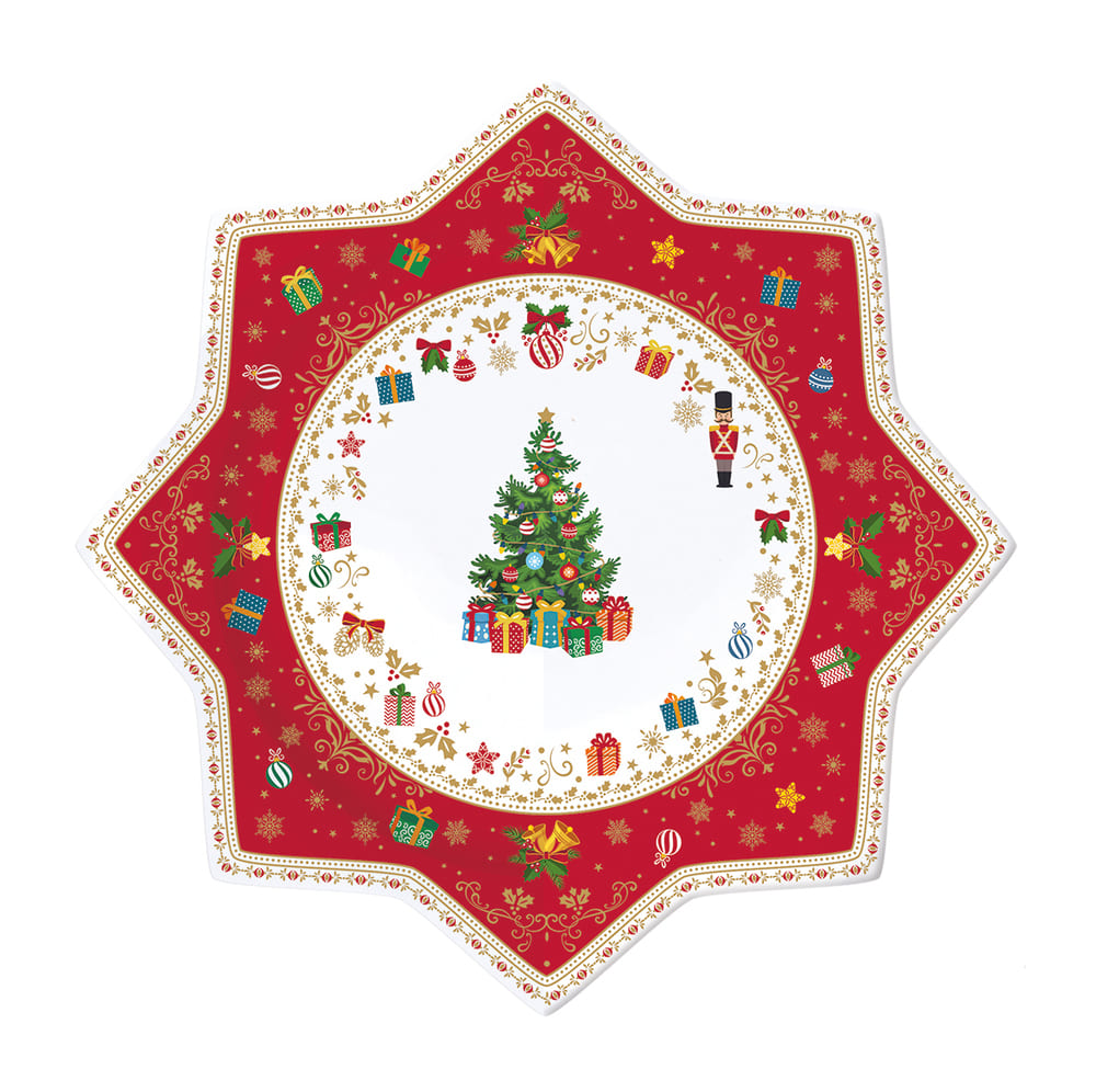 Piatto torta in porcellana Christmas Ornaments 2070 Easy Life